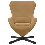 Fauteuil Oeuf en Velours Marron