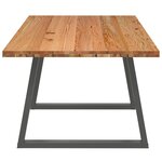 vidaXL Table à manger marron clair bois de chêne massif rectangulaire