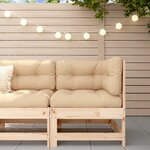 vidaXL Canapé d'angle avec coussins bois de pin solide