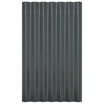 vidaXL Panneaux de toit 36 Pièces Acier enduit poudre Anthracite 60x36 cm