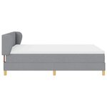 vidaXL Lit à ressorts avec matelas Gris clair 140 x 190 cm tissu