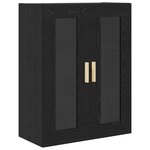 vidaXL Haut Armoire Chêne noir 69 5 x 34 x 180 cm Bois d'ingénierie