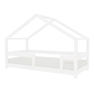 Lit cabane enfant LUCKY 90 x 160 blanc