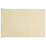 vidaXL Écran d'intimité de balcon crème 700x120 cm PVC