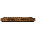 vidaXL Cadre de lit chêne fumé 120x200 cm bois d'ingénierie