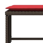 vidaXL Chaise de jardin avec tabouret marron résine tressée