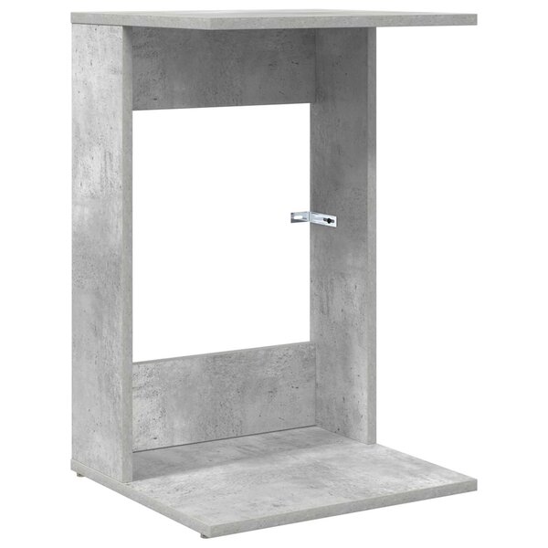 vidaXL Table d'appoint Gris béton 40 x 38 x 62 5 cm Bois d'ingénierie