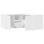 vidaXL Armoire d'angle blanc 160x40x45 cm bois d’ingénierie
