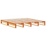 vidaXL Lit bibliothèque sans matelas cire marron 200x200cm bois massif