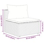 vidaXL Salon de jardin avec coussins 9 Pièces marron résine tressée