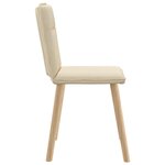 vidaXL Chaises à manger lot de 4 crème tissu