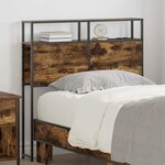 vidaXL Tête de lit de rangement Chêne fumé 75 cm Bois d'ingénierie