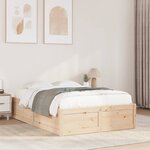 vidaXL Cadre de lit sans matelas 120x200 cm bois de pin massif