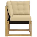 vidaXL Canapé d'angle extérieur Blanc