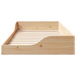 vidaXL Cadre de lit surélevé Marron 75 x 190 cm Bois massif en pin