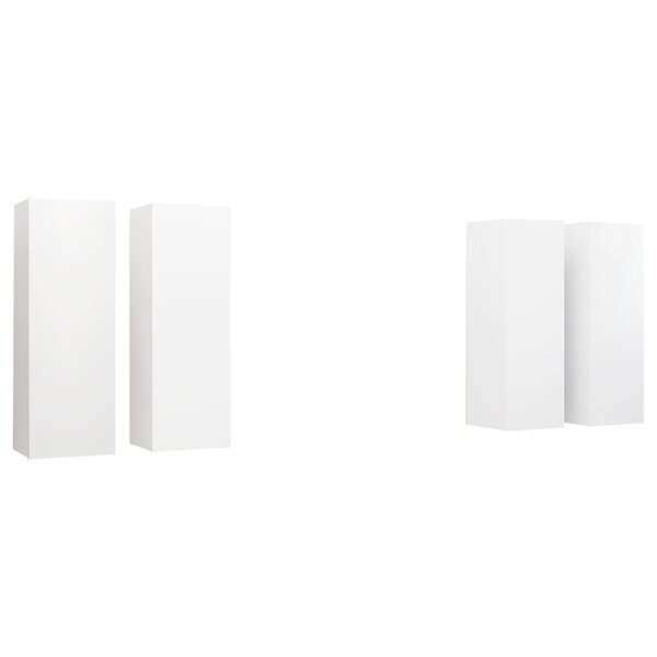 vidaXL Meubles TV 4 Pièces Blanc 30 5x30x90 cm Bois d'ingénierie