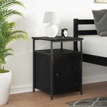 vidaXL Cabinet de chevet Chêne noir Bois d'ingénierie