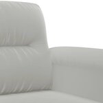 vidaXL Ensemble de canapés 2 Pièces coussins Gris clair Tissu microfibre