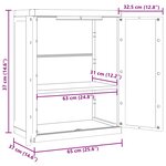 vidaXL Armoire de rangement d'extérieur gris et noir 65x37x85 cm PP