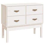 vidaXL Armoire console Blanc 90x40x78 cm Bois de pin solide