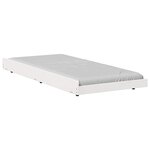 vidaXL Cadre de lit Blanc 75 x 190 cm Pin massif