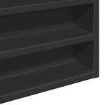 vidaXL Armoire à vitrine noir 100x8 5x50 cm bois d'ingénierie