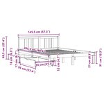 vidaXL Cadre de lit sans matelas blanc 140x200 cm bois de pin massif