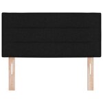 vidaXL Tête de lit Hauteur réglable avec tête de lit Noir 80 cm tissu