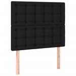 vidaXL Cadre de lit avec tête de lit Noir 90x200 cm Tissu