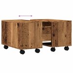 vidaXL Table basse vieux bois 60x60x38 cm bois d'ingénierie