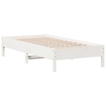 vidaXL Cadre de lit sans matelas blanc 90x190 cm bois de pin massif