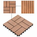 vidaXL Carreau de terrasse 11 Pièces Marron 30 x 30 cm WPC