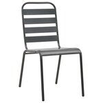 vidaXL Mobilier de salle à manger d'extérieur 7 Pièces Acier Gris foncé