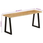 vidaXL Banc avec bord vivant 105 cm bois de manguier massif