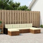 vidaXL Ensemble de canapés d'extérieur 6 pc Bois d'Acacia Massif