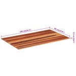 vidaXL Dessus de table Bois solide 15-16 mm 60x100 cm