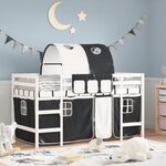 vidaXL Lit mezzanine enfants avec tunnel sans matelas 90x200 cm