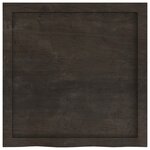 vidaXL Dessus de table marron foncé bois chêne massif traité