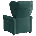 vidaXL Fauteuil inclinable de massage électrique Vert foncé Tissu