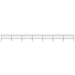 vidaXL Clôture de jardin à dessus en lance Acier (0 5-0 75)x11 9m Noir