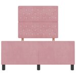 Lit vidaXL Rose 120x190 cm Velours