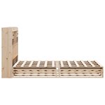 vidaXL Lit bibliothèque sans matelas 135x190 cm bois de pin massif