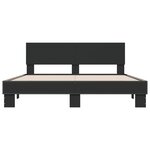 vidaXL Cadre de lit sans matelas noir 150x200 cm