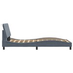 vidaXL Cadre de lit avec lumières LED gris foncé 100x200 cm velours