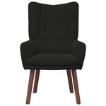 Fauteuil Relaxant en Velours Noir