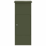 vidaXL Boîte de dépôt de colis Vert olive 44.5 x 29 x 110.5 cm Acier