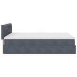 vidaXL Cadre de lit ottoman avec matelas gris foncé 140x190 cm velours