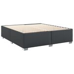 vidaXL Sommier à lattes de lit avec matelas Noir 200x200 cm Similicuir