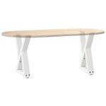 vidaXL Pieds de table basse 2 pièces Blanc 28 x (42-43 3) cm Acier