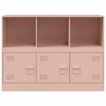 vidaXL Buffet rose 99x39x73 cm acier
